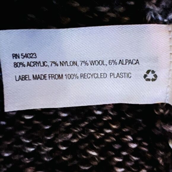 Gap Charcoal Gray Wool & Alpaca Blend Side Zip Knitted Sweater with Pockets XS - Picture 8 of 8